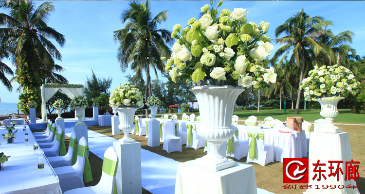 三亚草坪婚礼策划：椰林风情